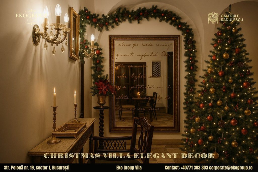 Decoratiuni de Craciun care evocă eleganța interbelică: Eko Group Vila dezvăluie farmecul nobiliar în atmosfera Crăciunului anilor ’30 8 Decoratiuni de Craciun care evocă eleganța interbelică: Eko Group Vila dezvăluie farmecul nobiliar în atmosfera Crăciunului anilor ’30